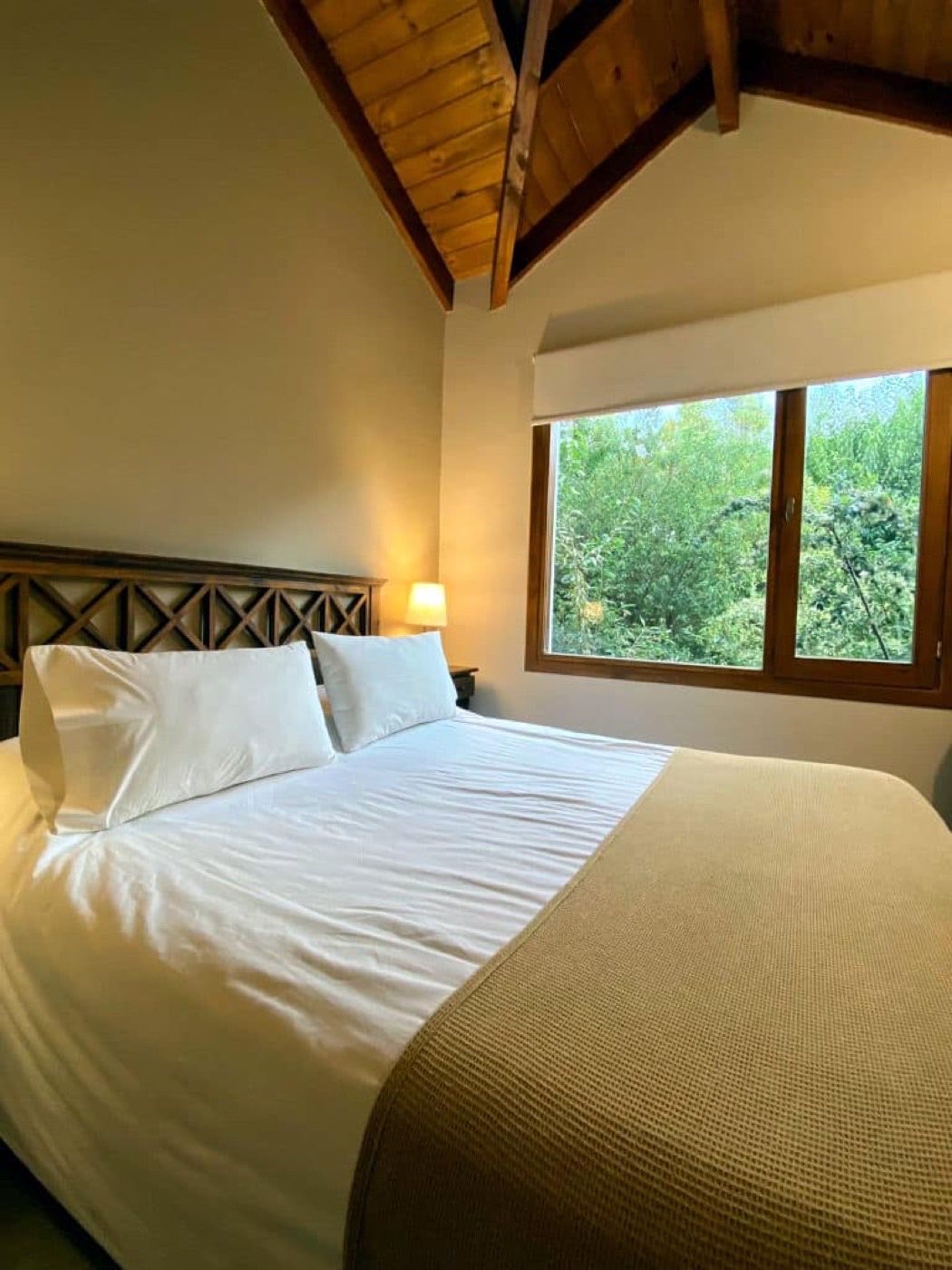 Dormitorio matrimonial de la cabaña de 4 personas